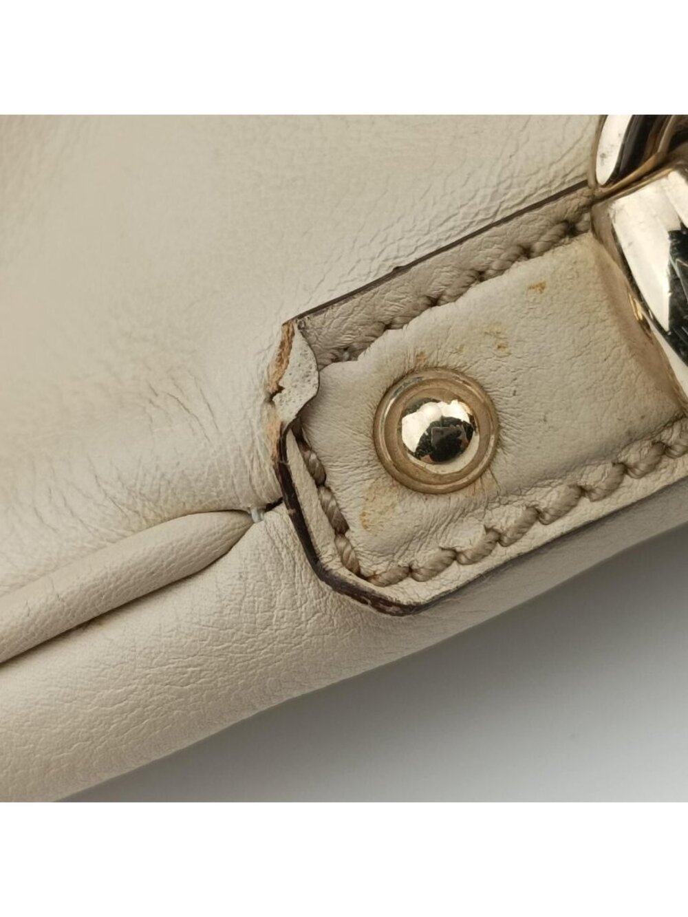 ★SOLD★ Gucci Bamboo White Leather Messenger Bag - Picture 15 of 15